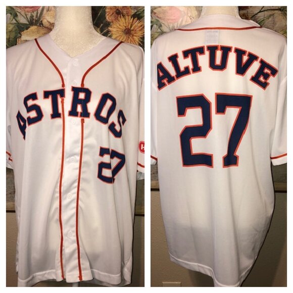 XL Houston Astros Jersey Jose Altuve 27 Shirt Unisex - Picture 1 of 16